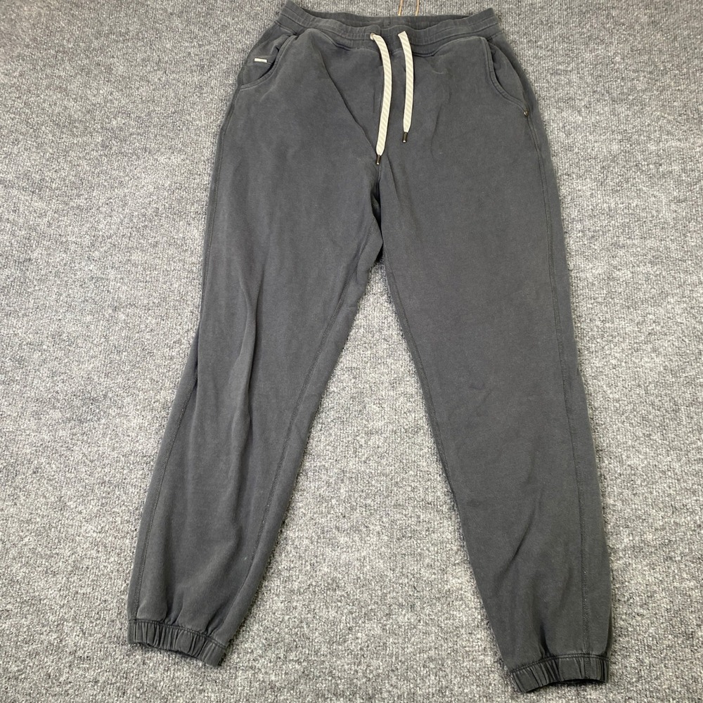 Vuori Performance Joggers Womens Small Charcoal Gray Organic Cotton VW437